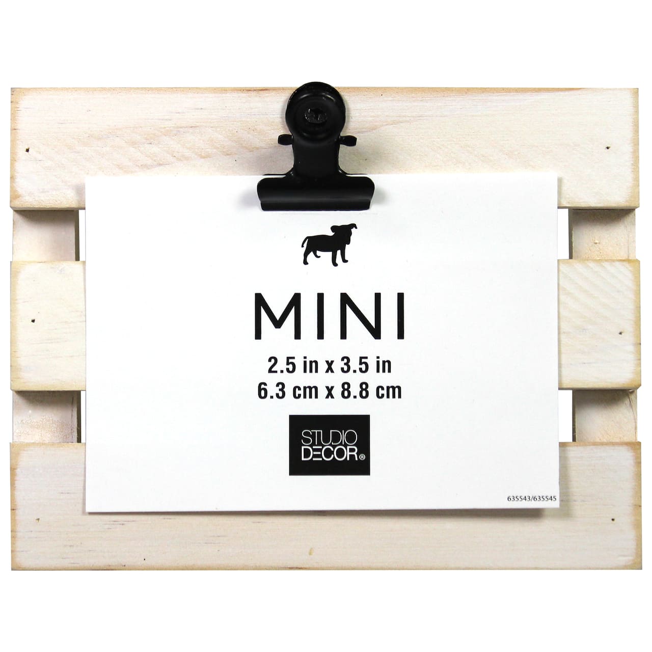 24 Pack: Natural Slatted 2.5" x 3.5" Mini Clip Frame by Studio Décor®